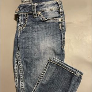 Silver jean capris and shorts. La idol short